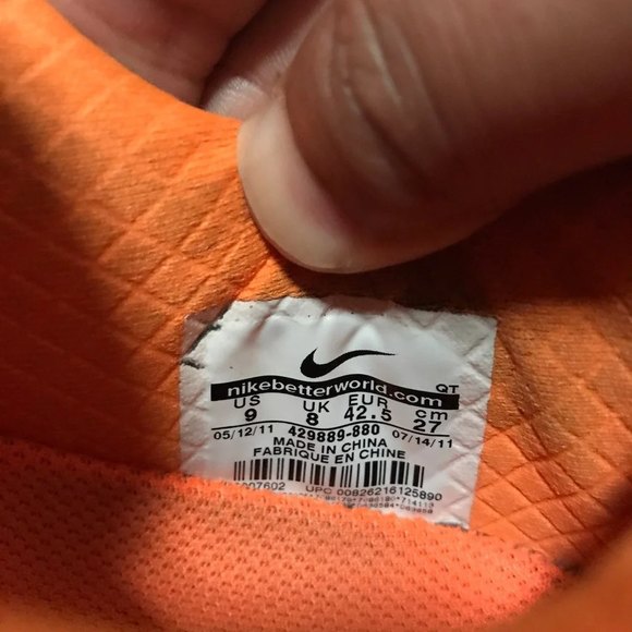 *SOLD* Nike Air Max+ 2011 Max Orange Total Orange Men's Sz 9 - Picture 5 of 5